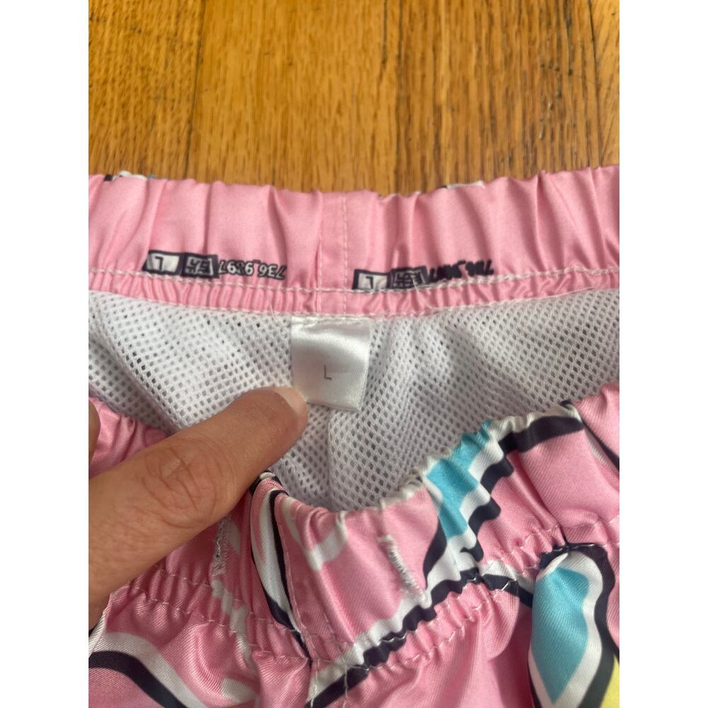 Flamingo Swim Trunks, Boys L Pink #0393 - Picture 2 of 4